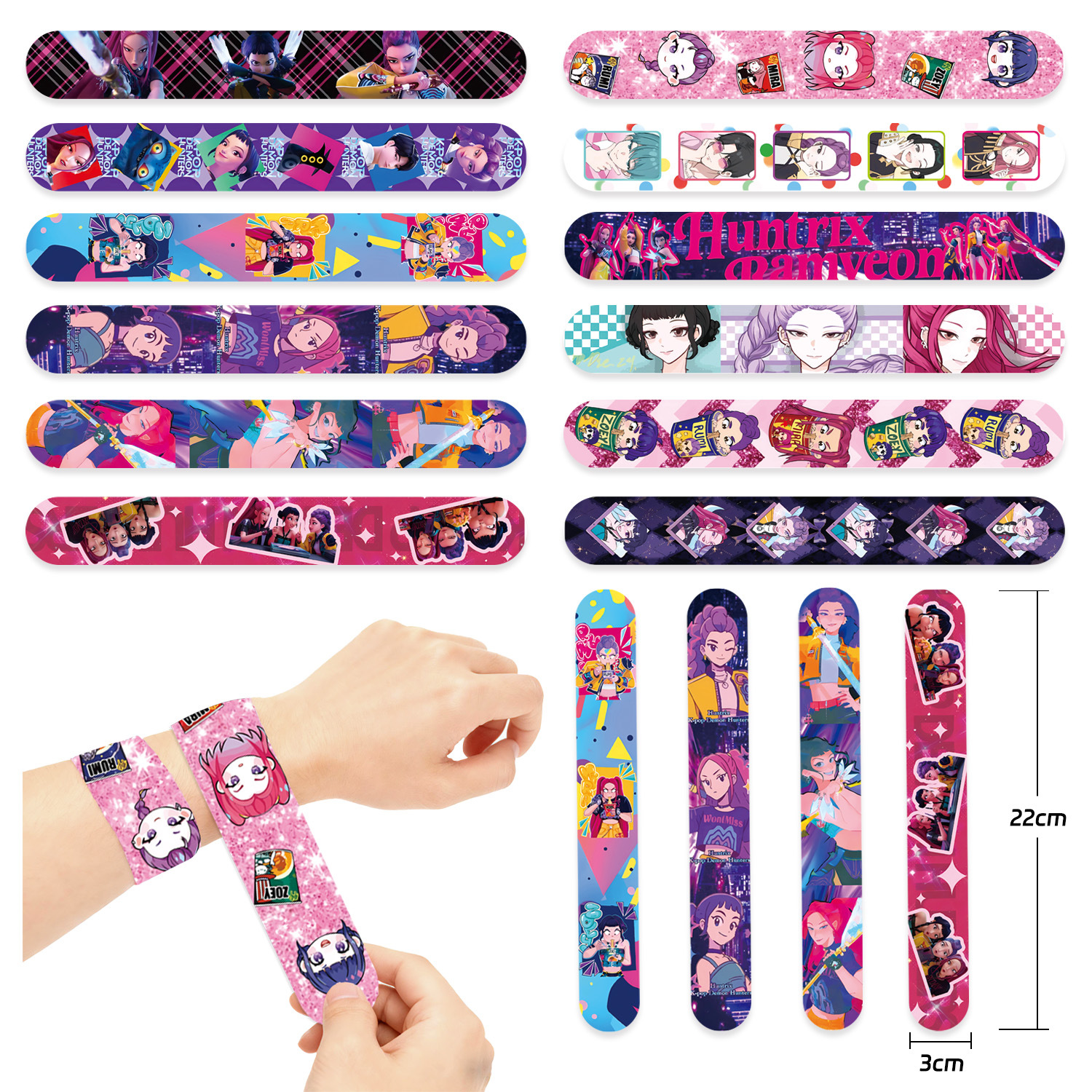 New K-POP Witch Hunters Slap Bracelet Witch Hunters Clap Wristband Children's Slap Bracelet PVC Slap Wristband