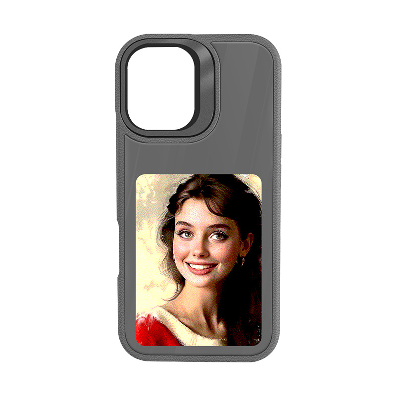 2025 New High-Definition E-Ink NFC Stand Anti-Drop Phone Case for iPhone 13-17 Pro Max Series
