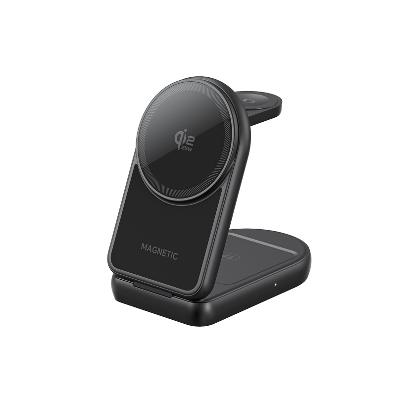 Wireless Charger Electronics New Product Qi2.2 Magnetic Foldable 3-in-1 Wireless Charger Fast 25W