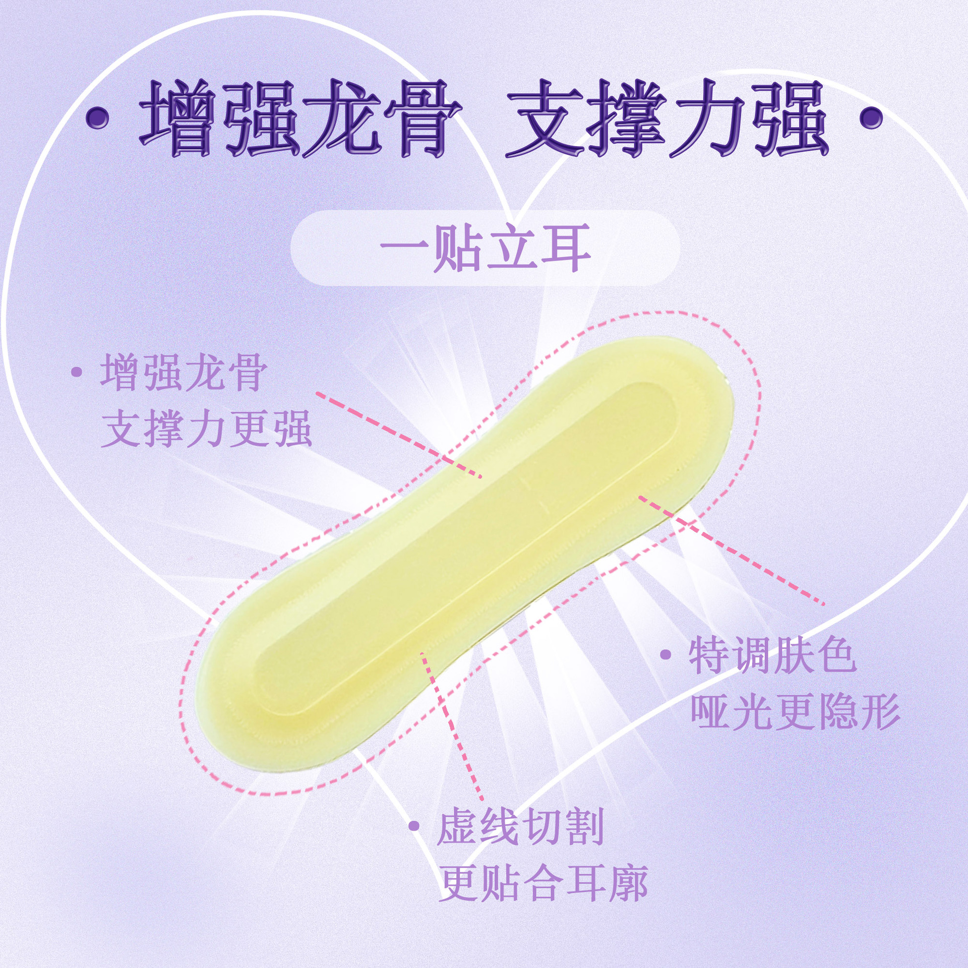 Diyanquan Bullet Head Dragon Bone Ear Sticker Liyu Ear Sticker for Protruding Ears, Invisible Support Face Slimming Shaping Ear Sticker