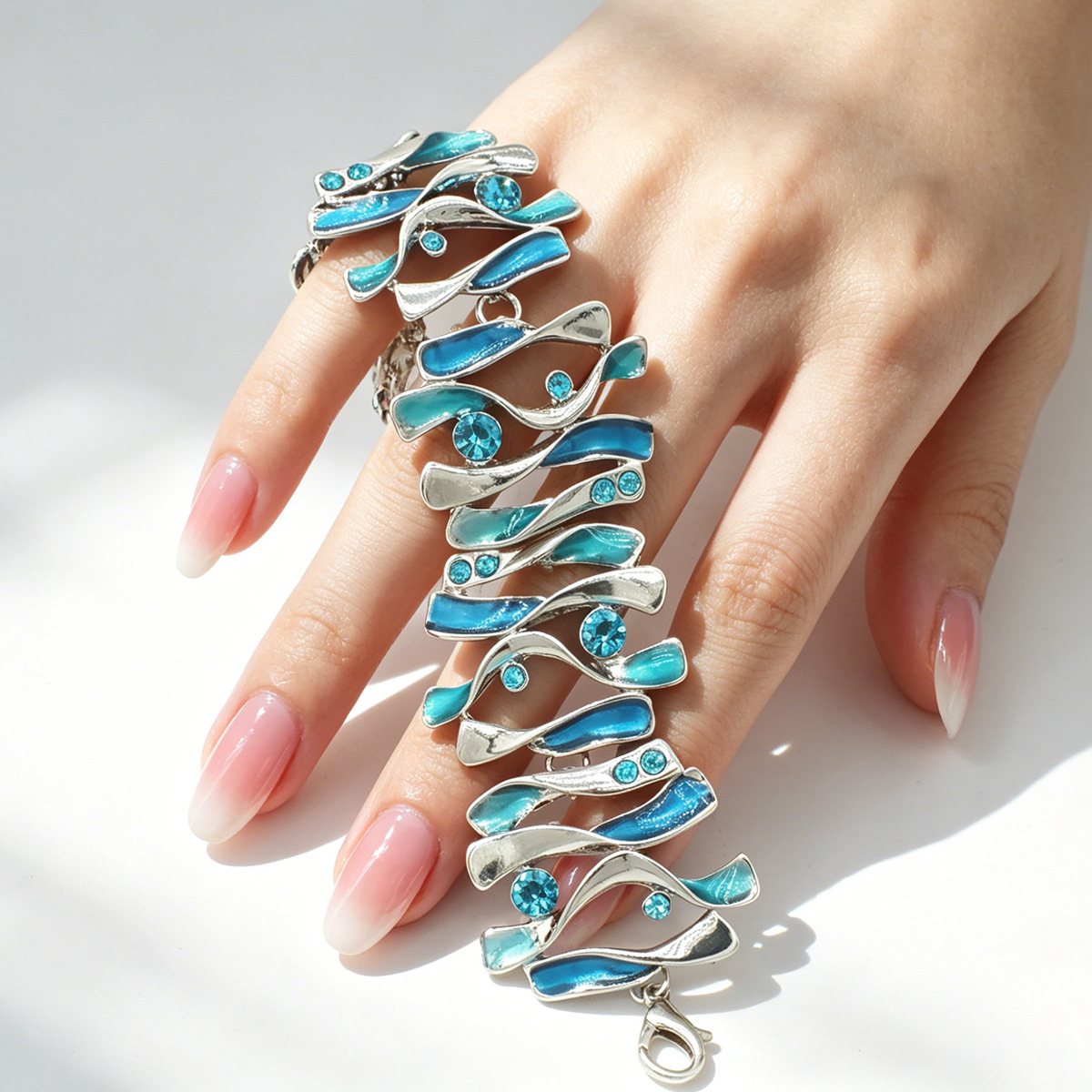 B606 Accessories Mixed Batch Blue Oil Drop Chain Bracelet