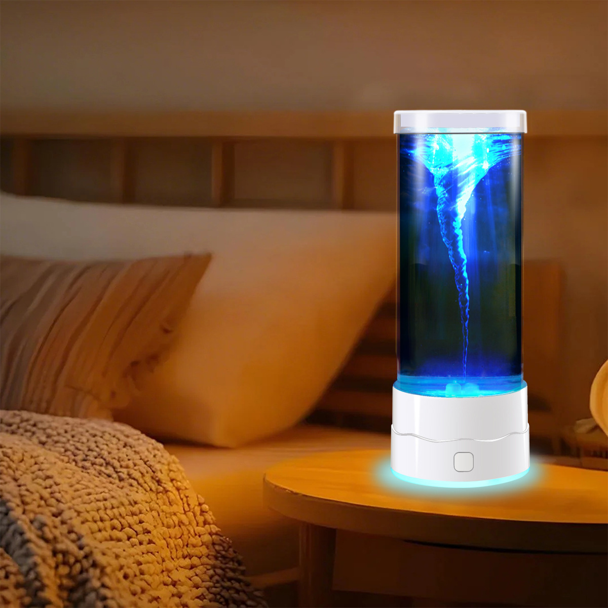 Tornado cylinder lamp USB plug-in LED jellyfish lamp colorful color-changing atmosphere lamp colorful decorative night light
