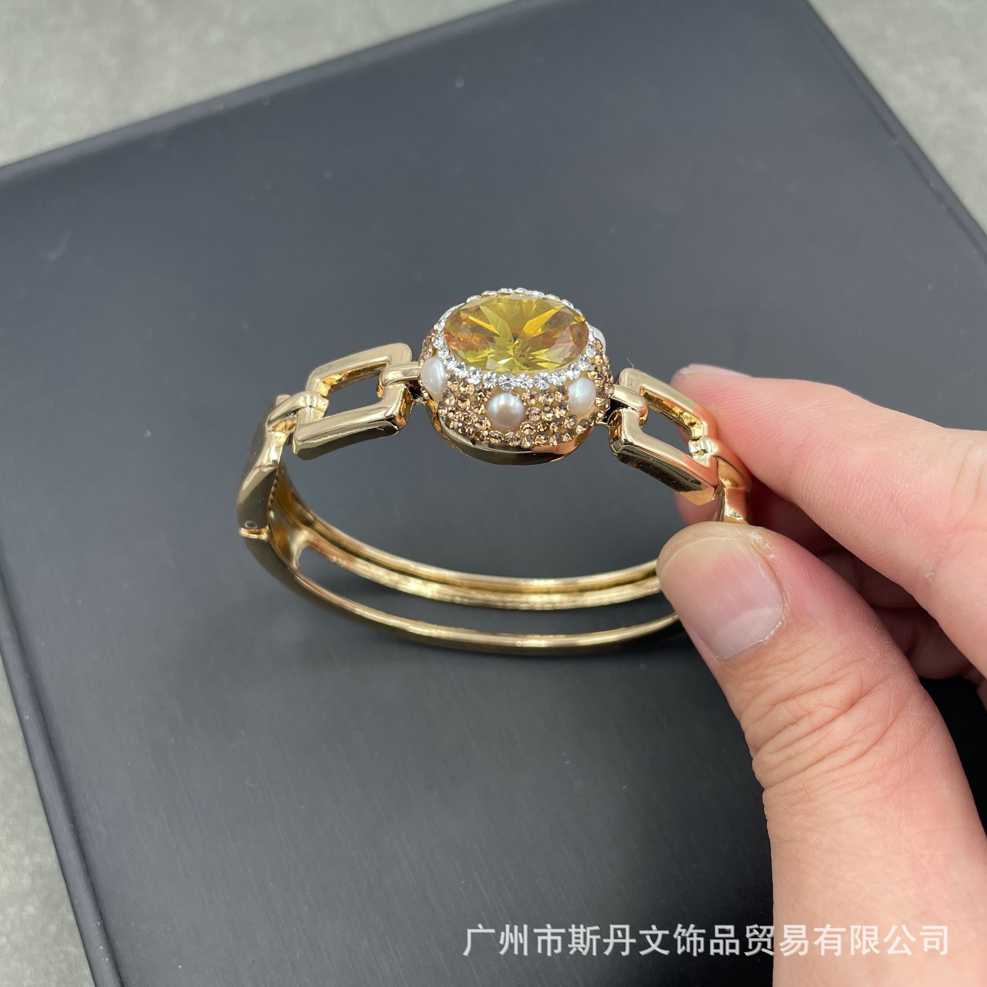 Sultanite Color-Change Stone A-Grade Freshwater Pearl Four-Piece Set Electroplated Niche Jewelry Vintage Accessories Set