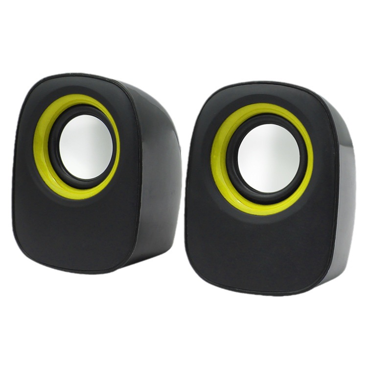 USB 2.0 Pair of Speakers, Home Desktop Mini "Q-Egg" Computer Speakers, Stereo Mini Speaker System