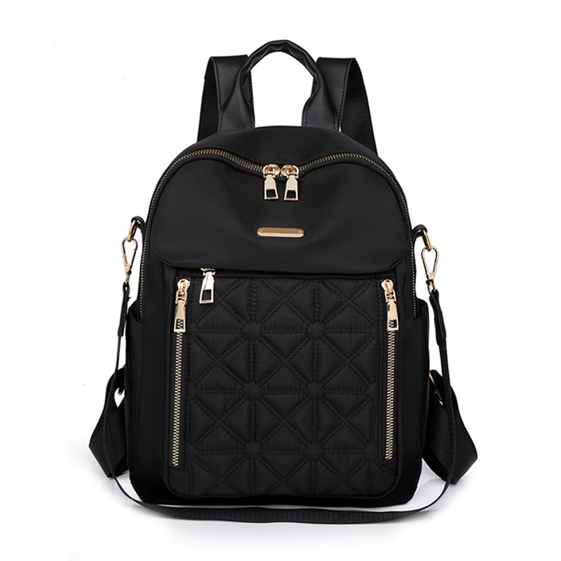 Diamond quilted stitch double-shoulder bag women 2025 new women's backpack large capacity water-resistant travel backpack