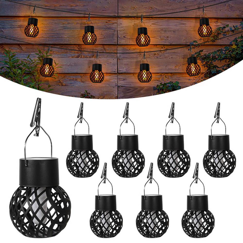 Solar outdoor light garden light automatic on at dusk camping decoration atmosphere light lawn garden flame light