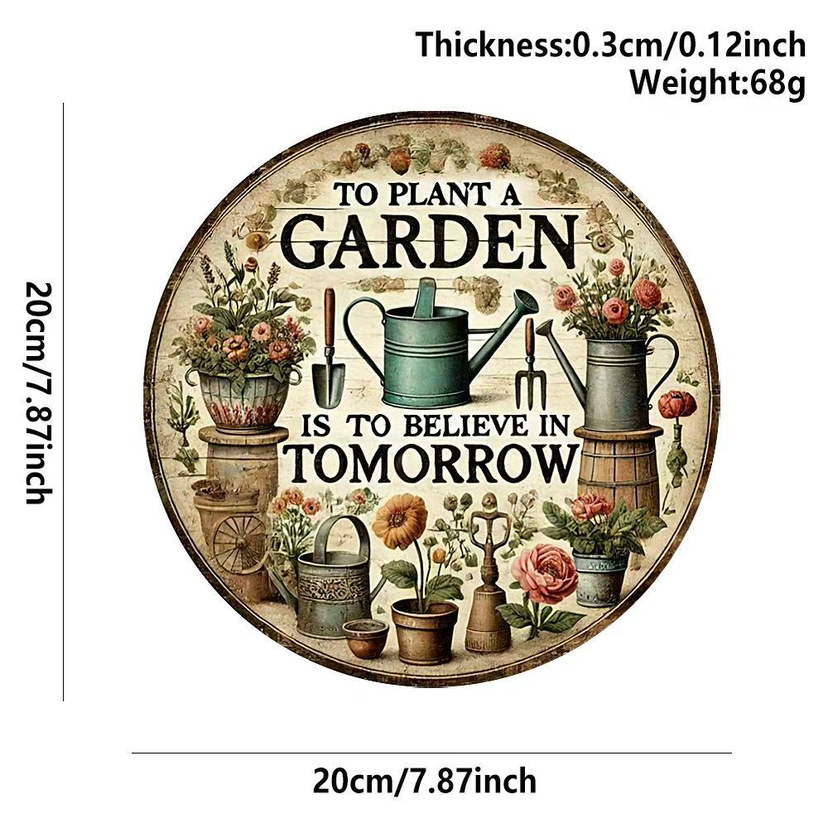 20*20*0.3cm · 木质装饰挂牌花园浇水壶