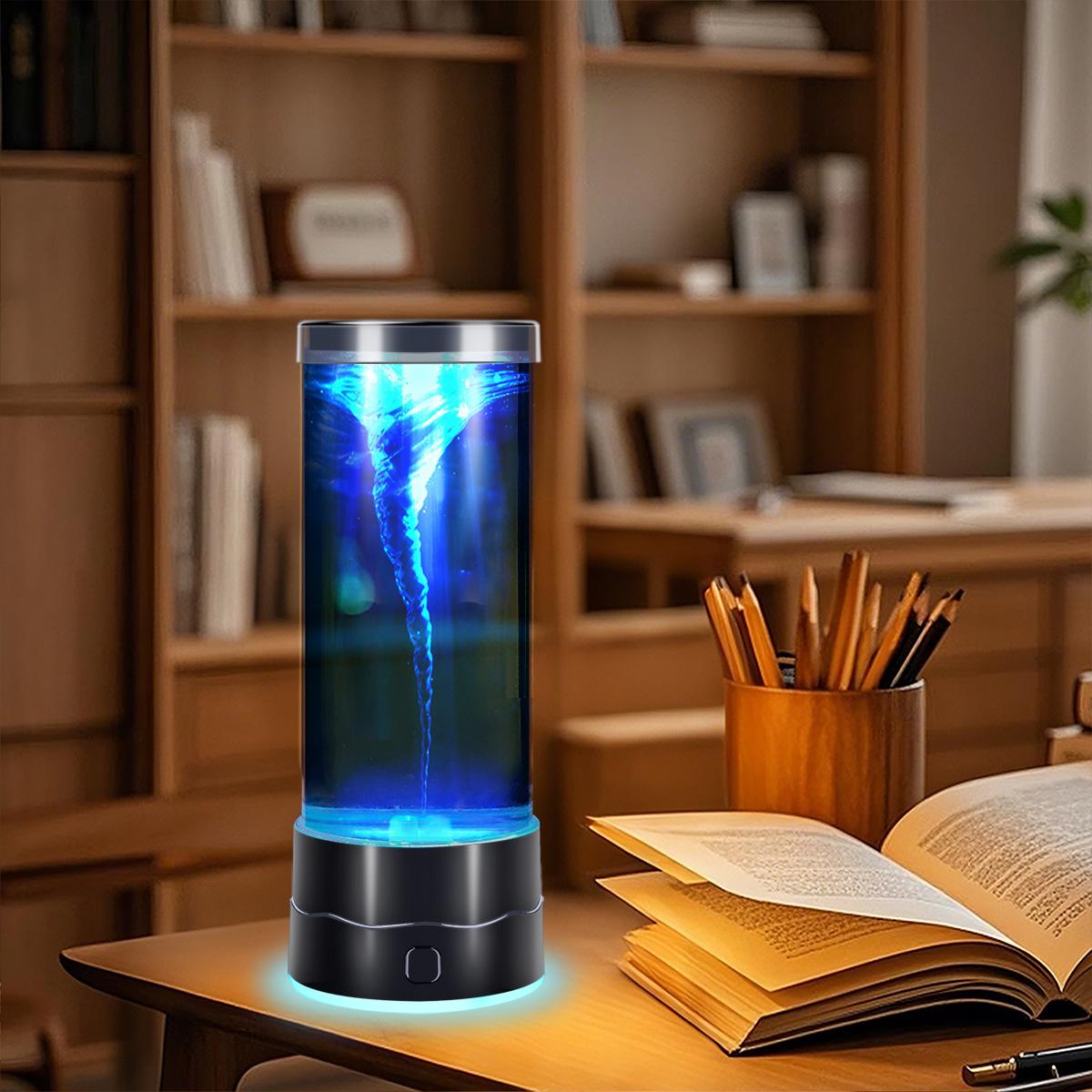 Tornado cylinder lamp USB plug-in LED jellyfish lamp colorful color-changing atmosphere lamp colorful decorative night light