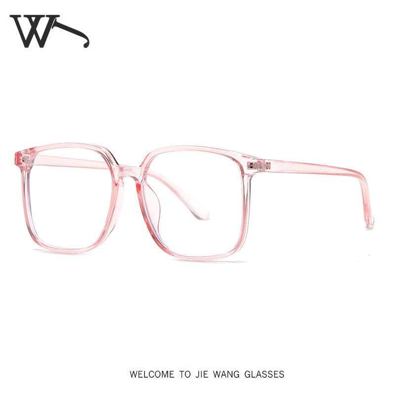New Large Frame Plain Face Polygon Women Anti-Blue Light Flat Light Glasses Men Glasses Frame