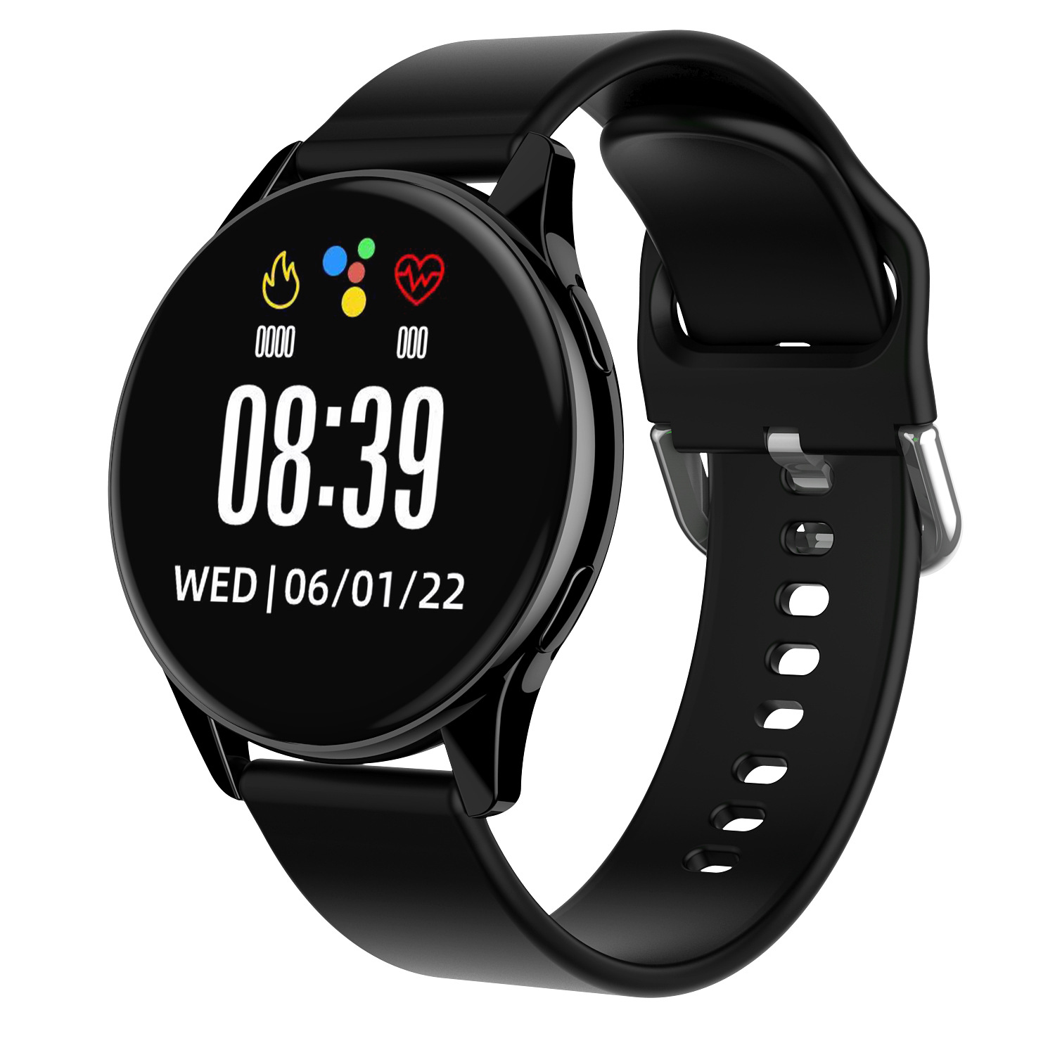 Run Volume T2pro Smart Round Screen Watch Bluetooth Call Information Notification Sports Record Men Women Watch