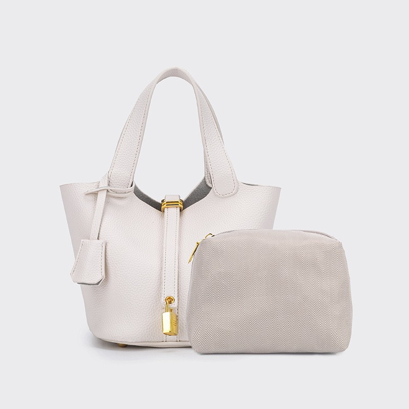 Bags 2025 New Bucket Bag Basket Bag Women Genuine Leather Handheld Bag Mommy Bag Bride Wedding Bag