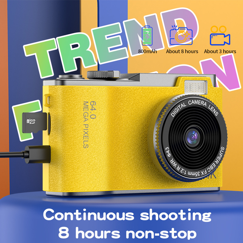 CCD digital children's photography toy portable campus camera gift 4k camera