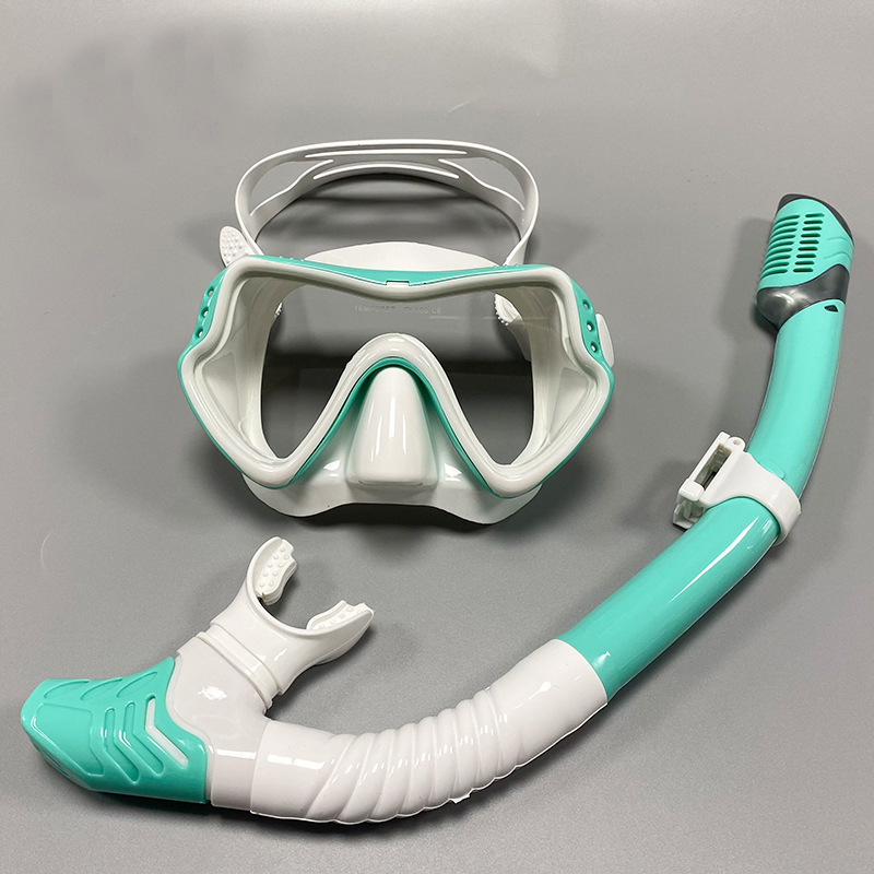 JUNHAIINS new diving mask snorkel set for men and women adult large frame silicone mask diving swim