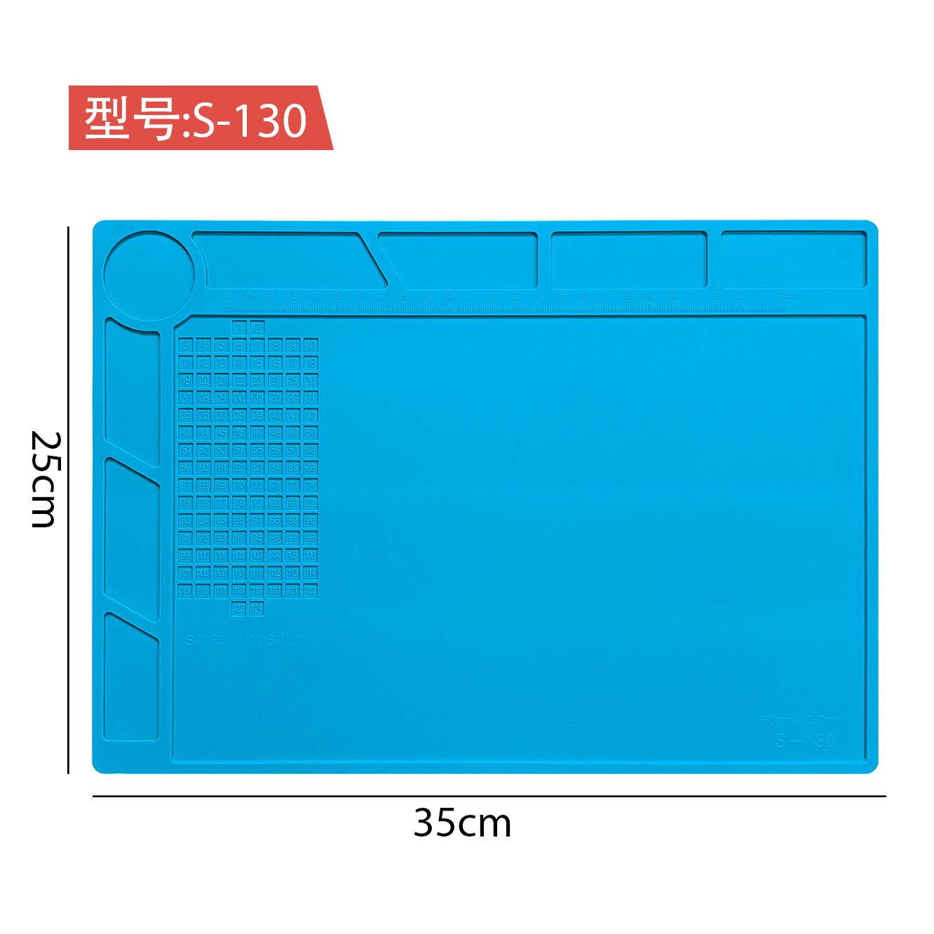 Mobile phone computer repair silicone mat high temperature resistant heat insulation mat anti-static multifunctional with magnetic screw tool digital mat
