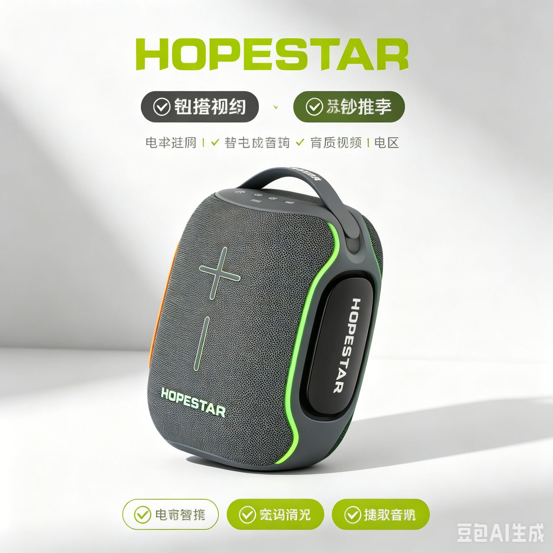 Huada H71 Bluetooth audio subwoofer HIFI high sound quality outdoor手提 speaker card portable 120W gift