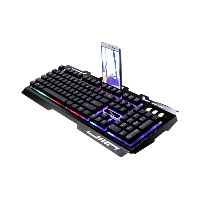Zhuiguangbao G700 keyboard wired USB keyboard laptop desktop universal game metal internet cafe glowing keyboard