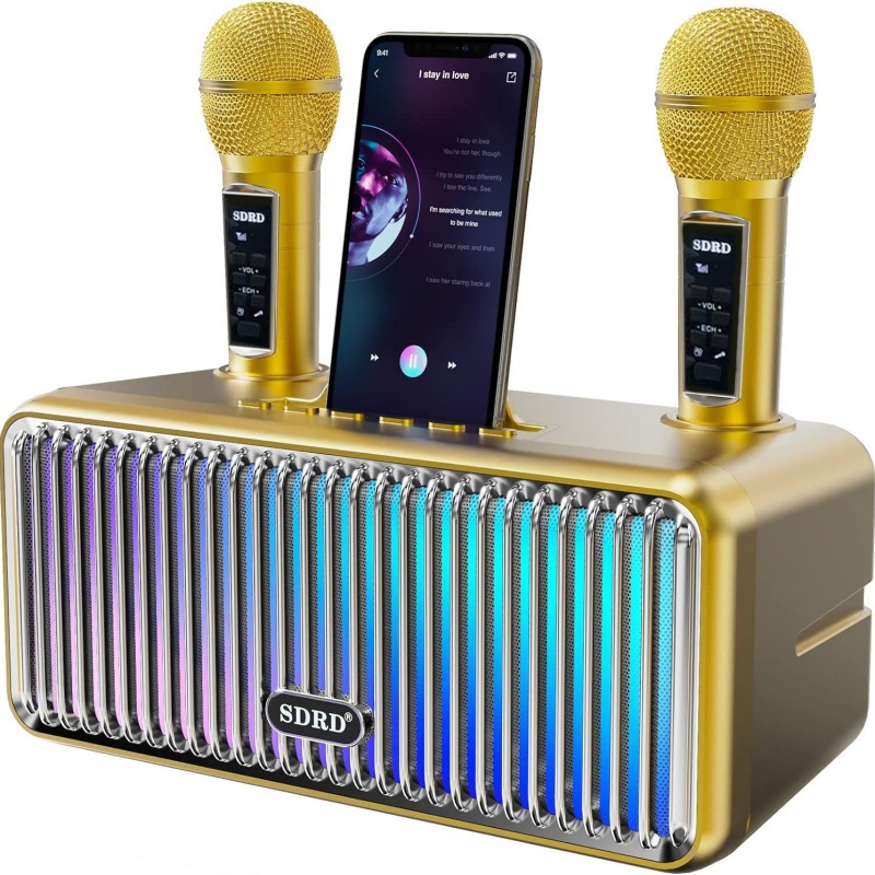 SD319PRO Bluetooth Speaker Portable Outdoor Karaoke Speaker Dual Microphone All-in-One Children's Microphone