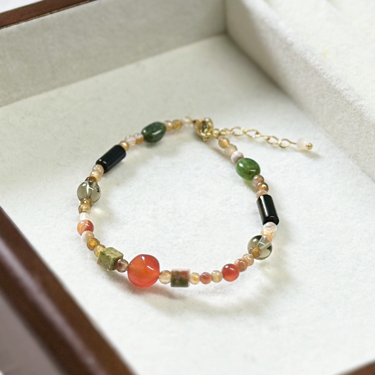 Titanium Steel Natural Stone Shoushan Stone Aquamarine Beaded Bracelet Freshwater Pearl Small Exquisite Bracelet