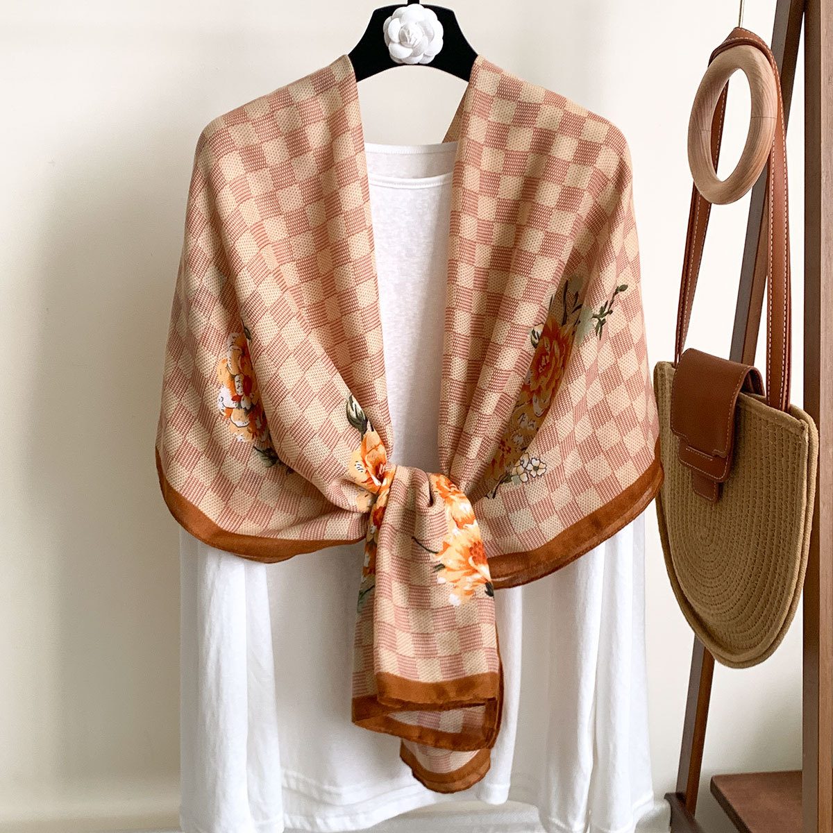 Scarf, thin gauze scarf, cotton-linen scarf for women, autumn and winter long gauze scarf, summer sunscreen shawl dual-use