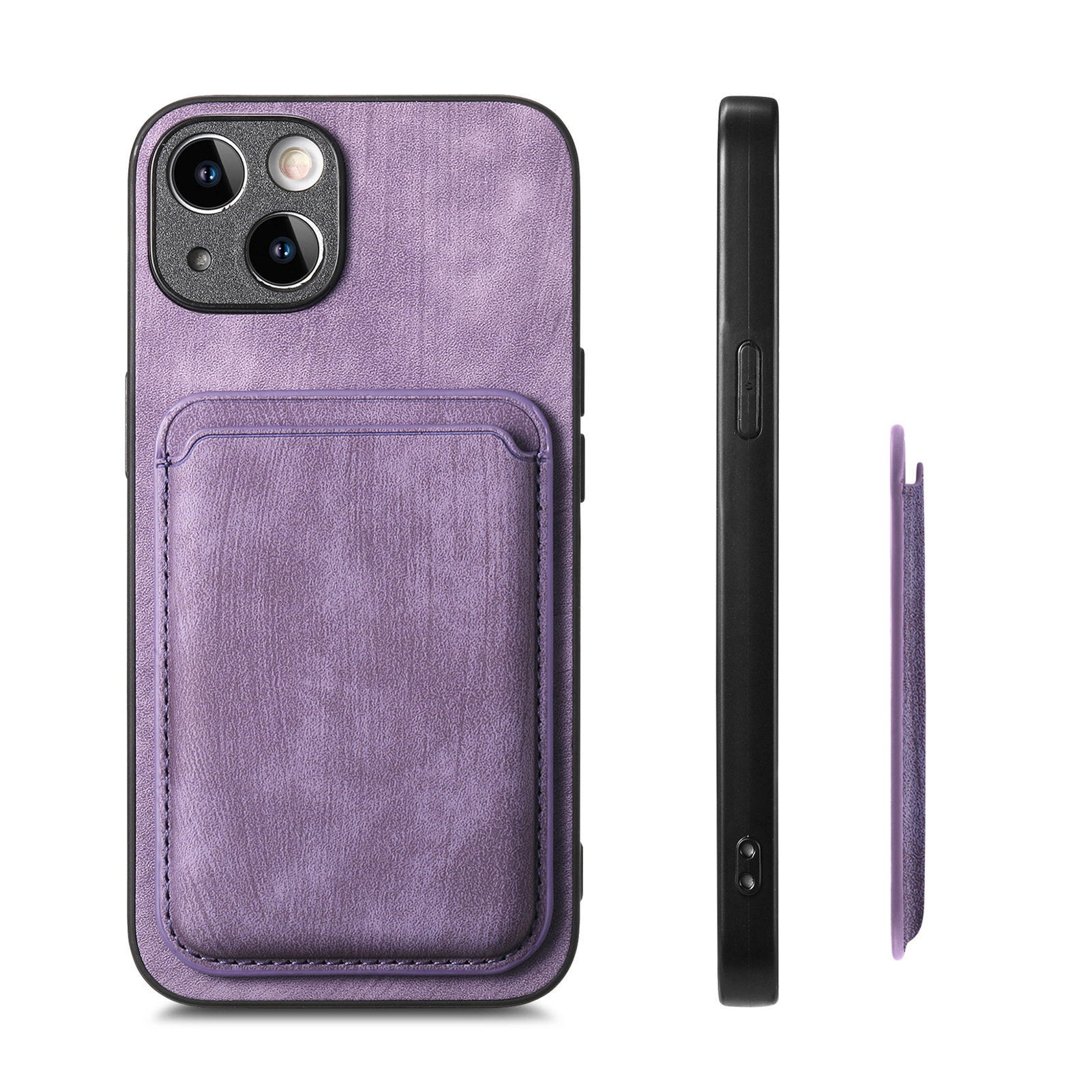 For iPhone 18 magnetic Magsafe phone case solid color precision hole Apple 18 Pro card case magnetic protective case