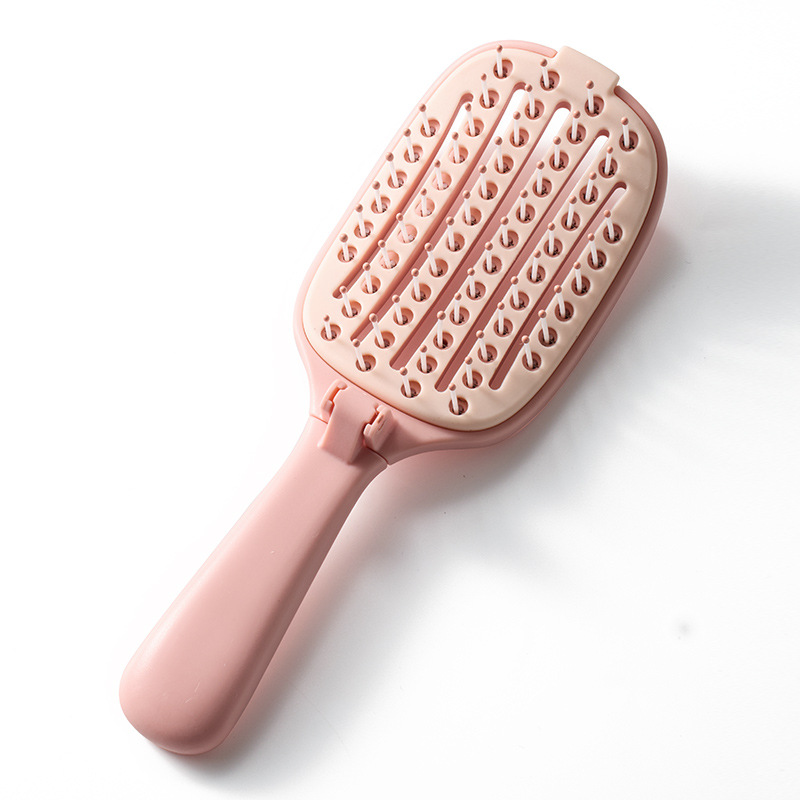 Patent Foldable Rib Comb Curling Massage Styling Fluffy Comb Multifunctional Automatic Cleaning Long Hair Comb