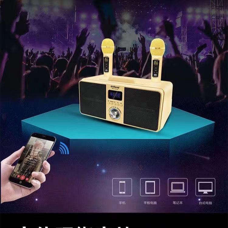 SD309 All-in-One Connect TV Phone Singing KTV Wireless Microphone Bluetooth Speaker