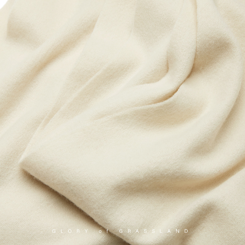 Inner Mongolia new new color solid color wool scarf women's autumn and winter warm cold-proof shawl two-in-one