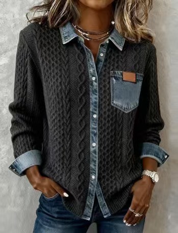 2025 Independent Station Summer Women's Plaid Print Long Sleeve Shirt