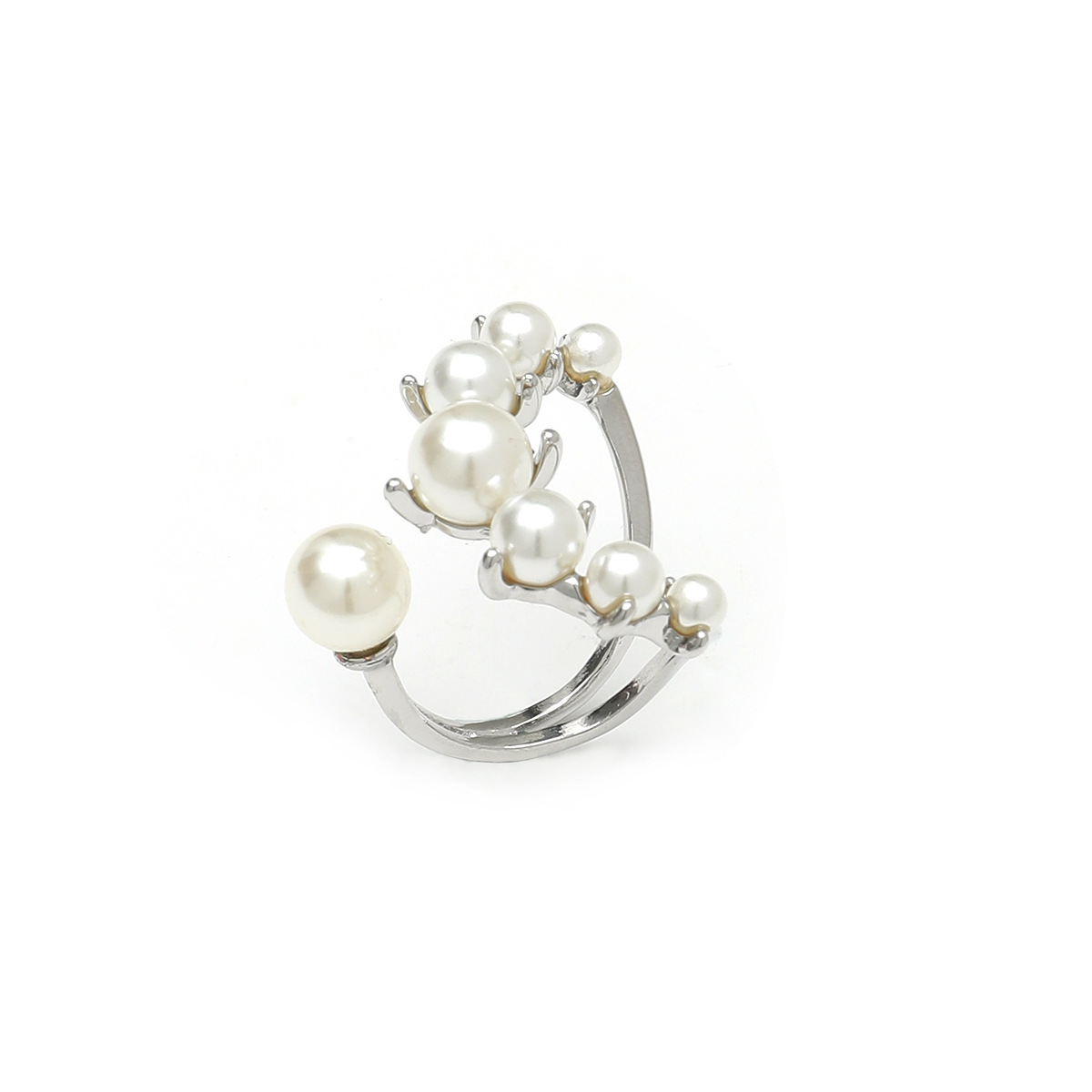 Carefully selected niche design joint ring simple pearl open