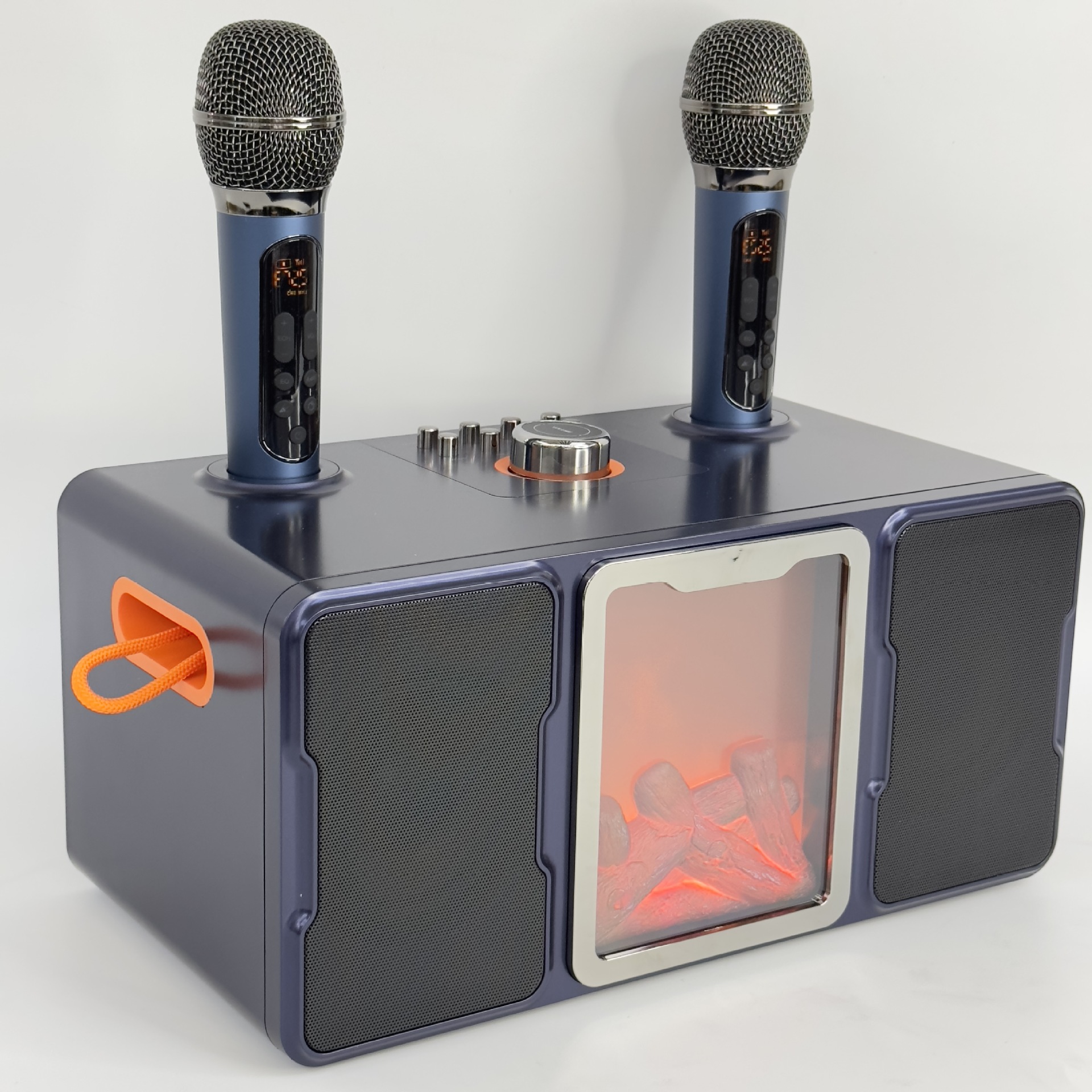 SP600 Flame Light Bluetooth Speaker Wireless Dual Microphone K-Song All-in-One Portable Outdoor Singing