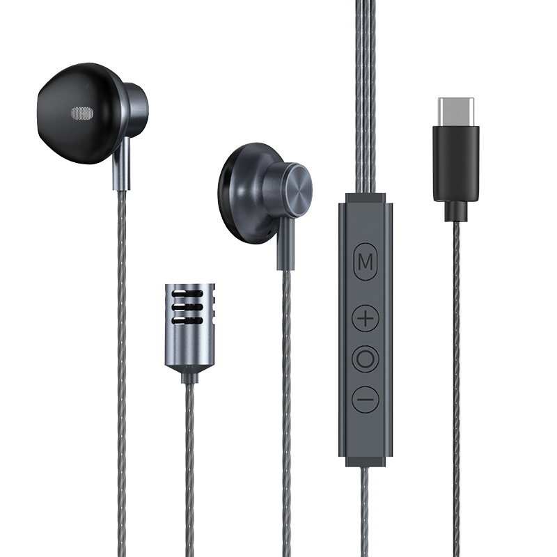 New K Song Sound Card Earphone Type-C Digital In-Ear Monitor Adjustable Live Streaming Earbuds Microphone