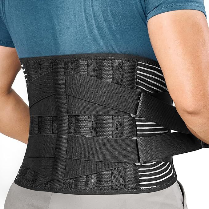Sports waist support with steel plate spring support, compression lumbar disc herniation anti-sprain lumbar spine belt