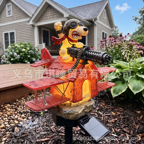 2026 New Spaceship Gorilla Resin Solar Panel Outdoor Garden