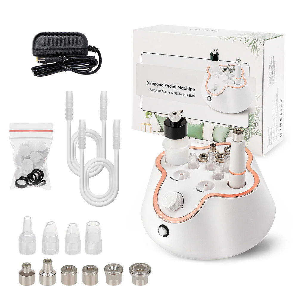 Exclusive Three-in-One Diamond Microdermabrasion Device Dead Skin Removal Microdermabrasion Machine New Strong Suction Firming Beauty Device