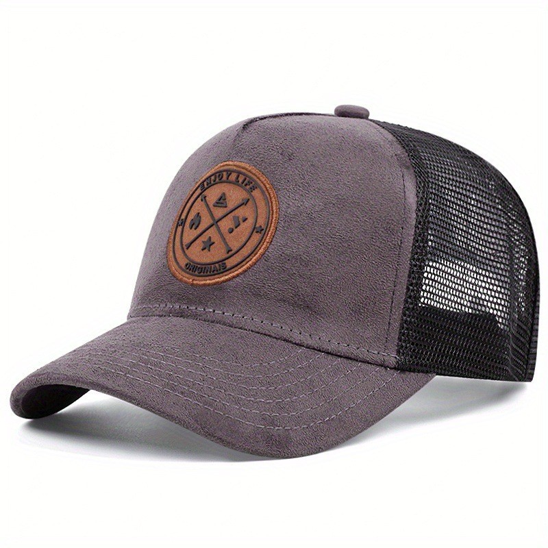 New unisex 3D round logo embroidered baseball cap, stiffened Oxford lining mesh cap, non-deforming