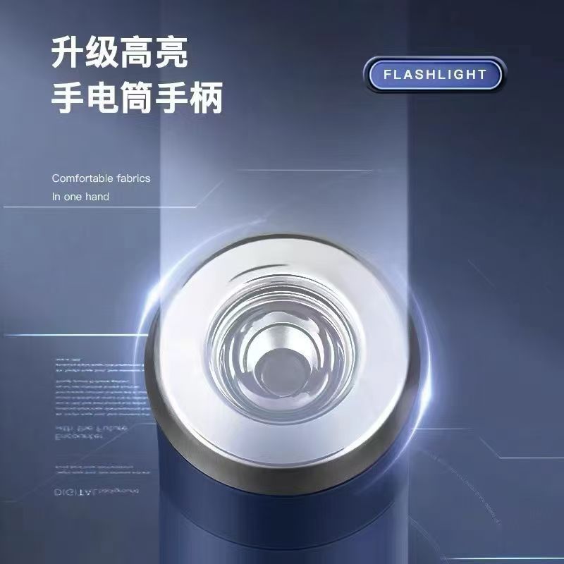 Night LED flashlight automatic umbrella for rain and sun, strong light, windproof, sun protection, folding umbrella