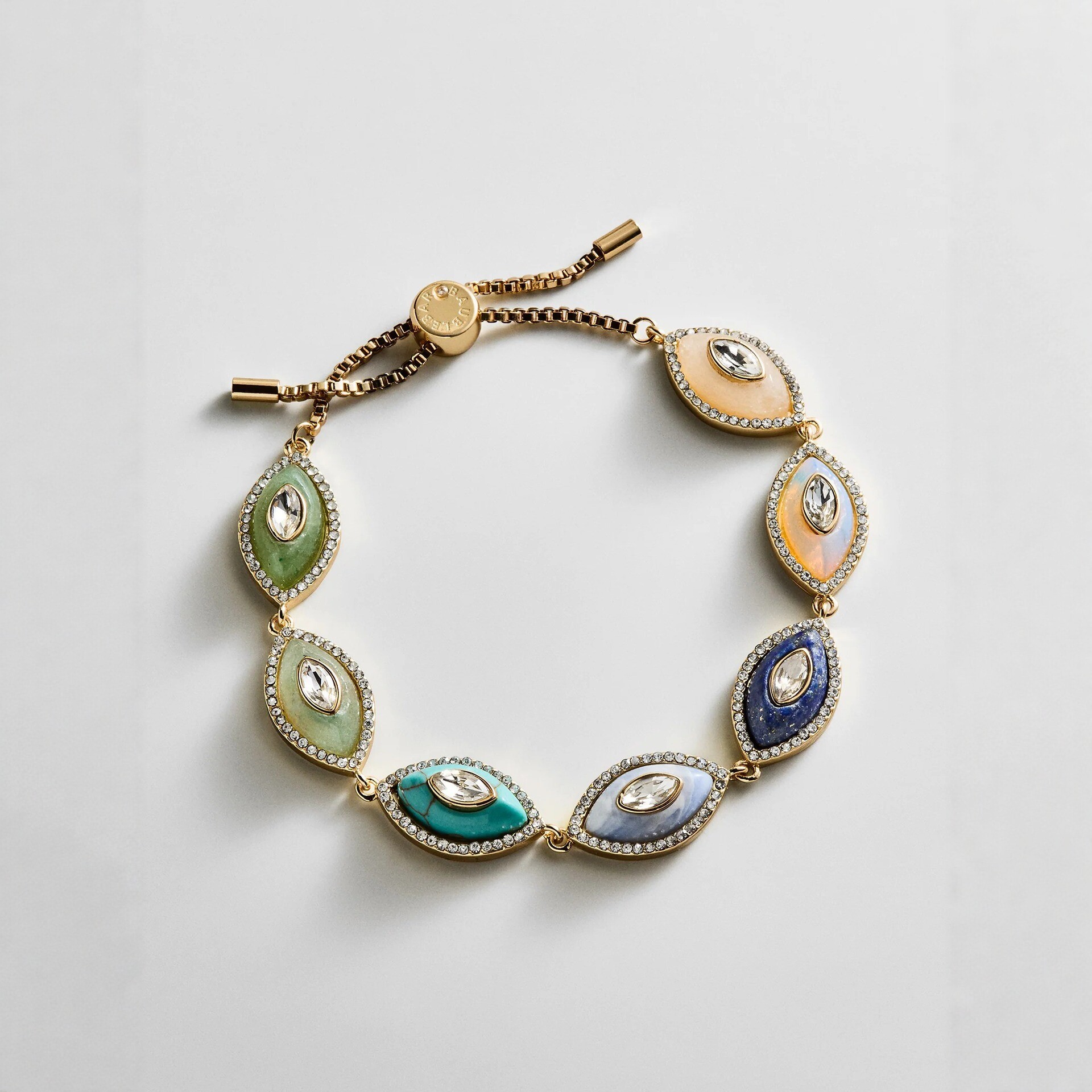 Evil Eye Diamond Inlay Bracelet Stacking Women's Hand Jewelry