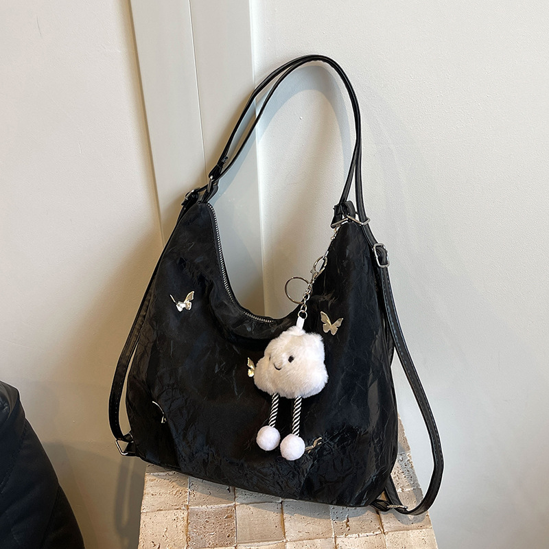 Large capacity commuting backpack women 2026 early autumn new butterfly underarm single shoulder bag tote bag