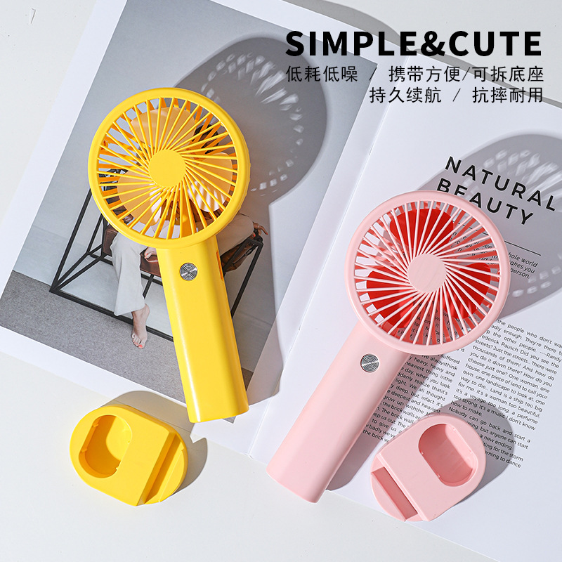 Pin Early Summer New Three Gears Lithium Battery Strong Wind Portable Mini USB Charging Candy Small Fan Gift