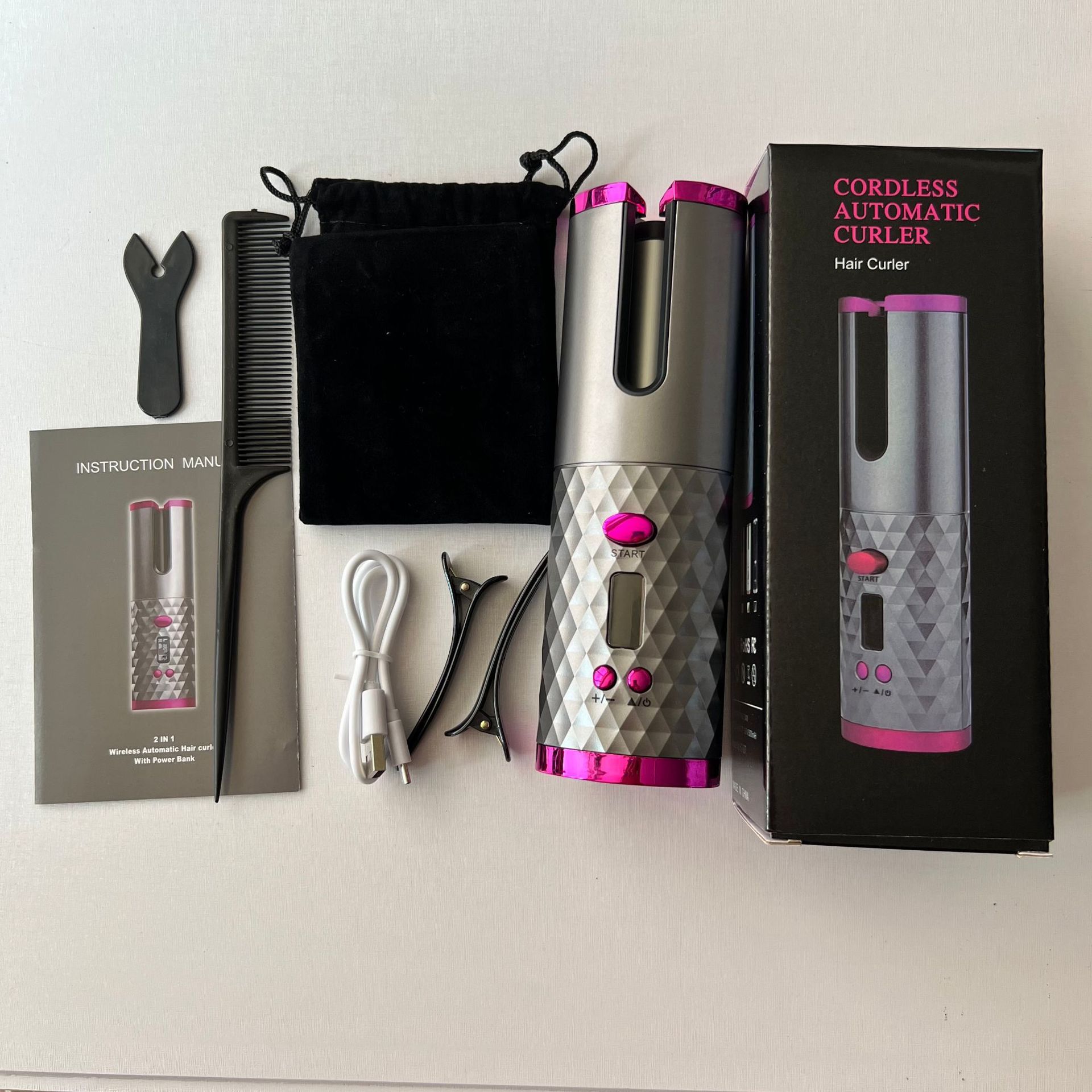 USB Curling Iron / Wireless Rechargeable Automatic Curling Iron Lazy Curling Gift