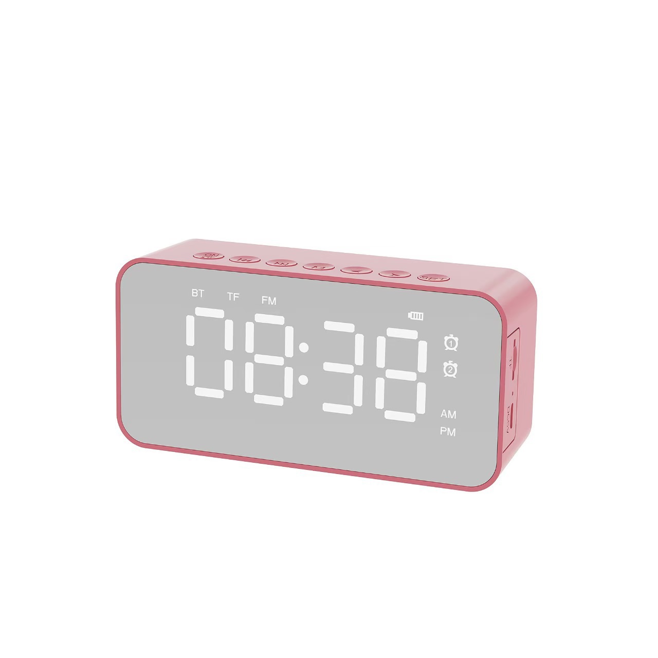 Clock speaker Bluetooth speaker gift clock alarm smart speaker heavy bass card desktop small speaker