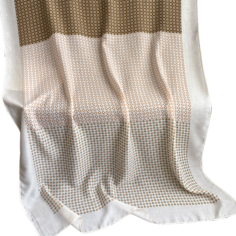 Scarf, thin gauze scarf, cotton-linen scarf for women, autumn and winter long gauze scarf, summer sunscreen shawl dual-use
