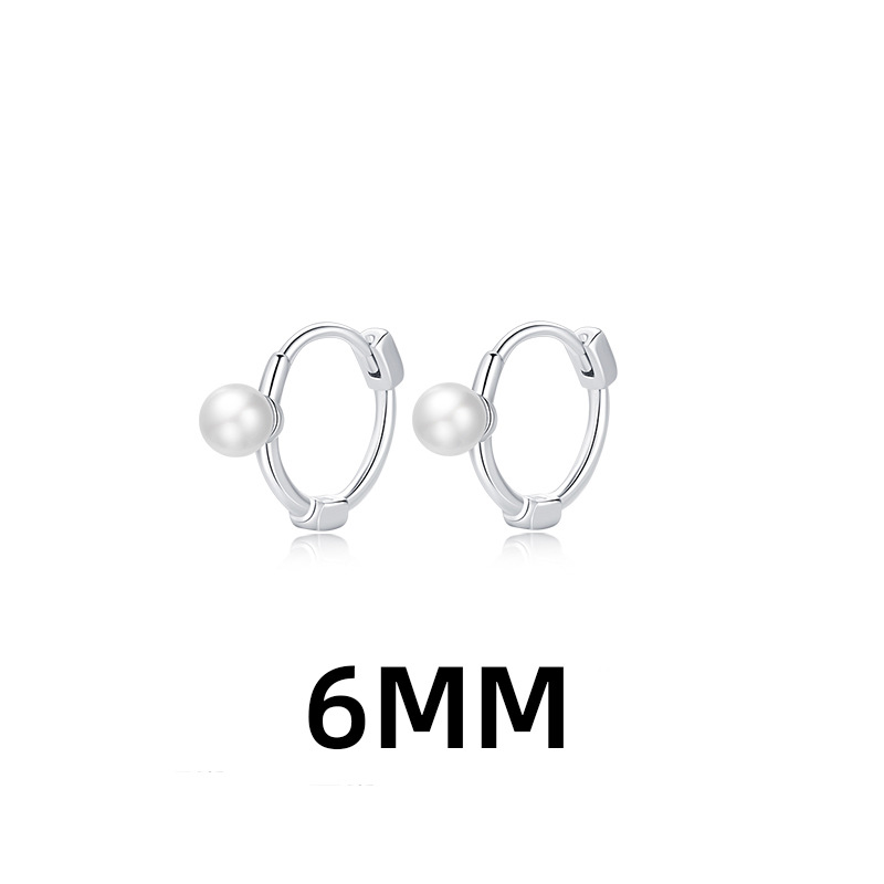 Pearl Ear Cuff Stacking Earring Hoop Circle Earring