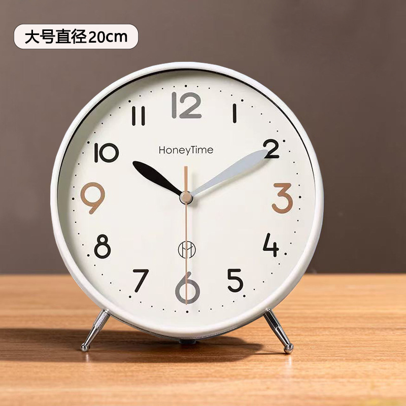 Desktop Clock 2026 New, Tabletop Clock for Living Room Large Size, Simple Silent Alarm Clock Clock Ornament