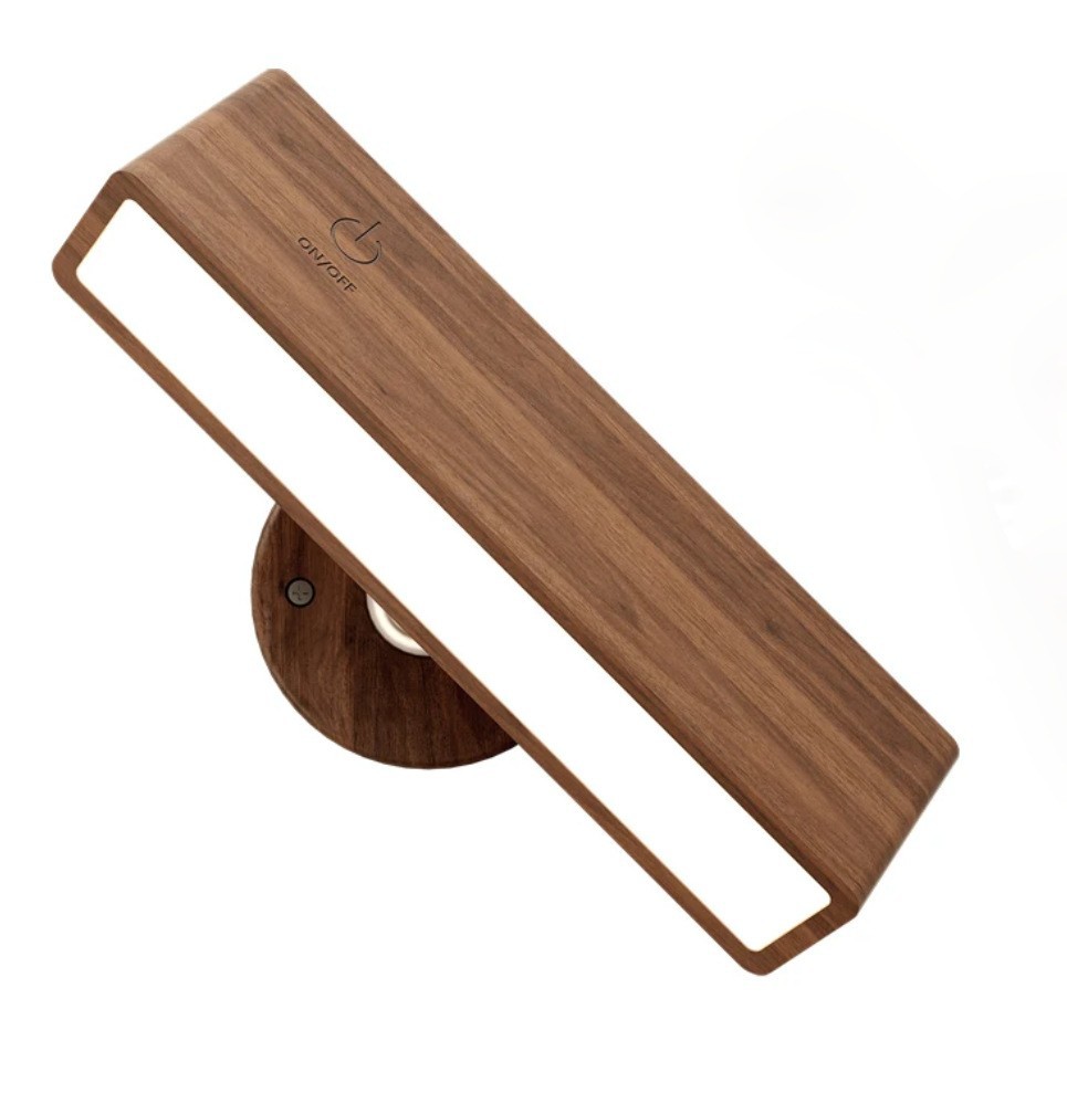 Wooden eye protection desk lamp bedside wall lamp bedroom corridor entrance solid wood human body induction lamp
