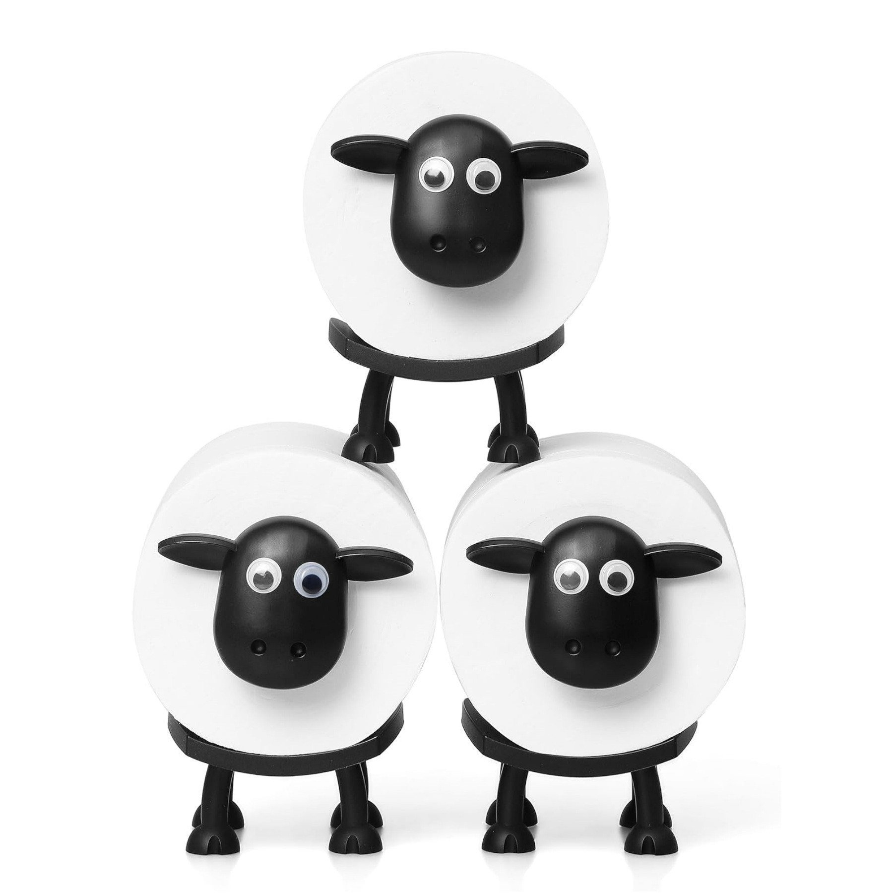Adhesive label funny sheep toilet paper roll holder cute home sheep paper towel holder