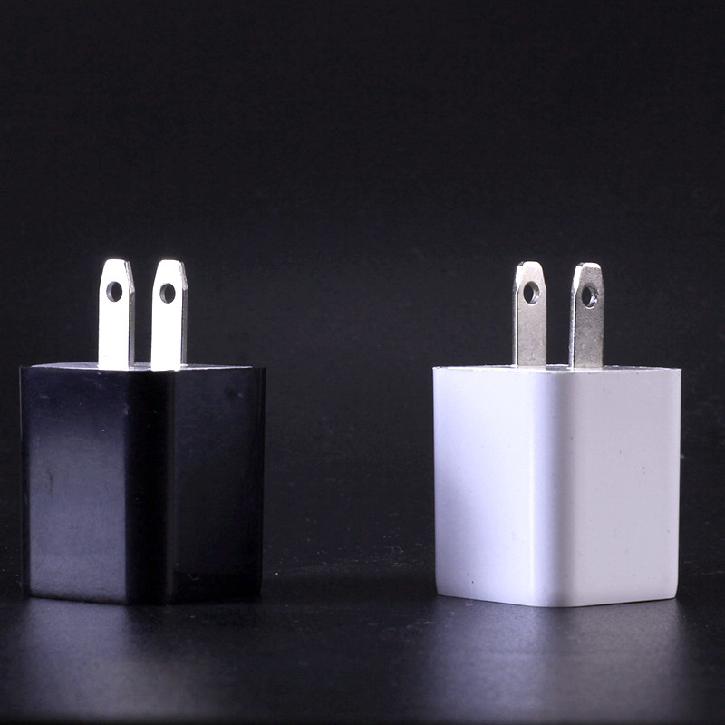 Dual USB Charger Large Green Dot Phone Charger 5V1A Dual Port Charging Head Power Adapter
