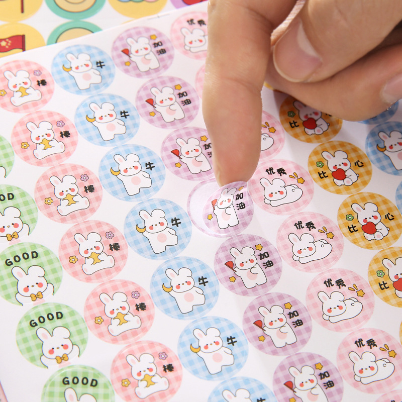 Children's sticker flower kindergarten teacher student thumb encouragement cartoon integral praise sticker
