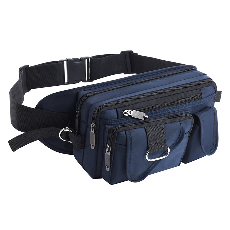 Oxford cloth water-repellent waist bag men's outdoor sports large capacity multifunctional single shoulder crossbody bag chest bag