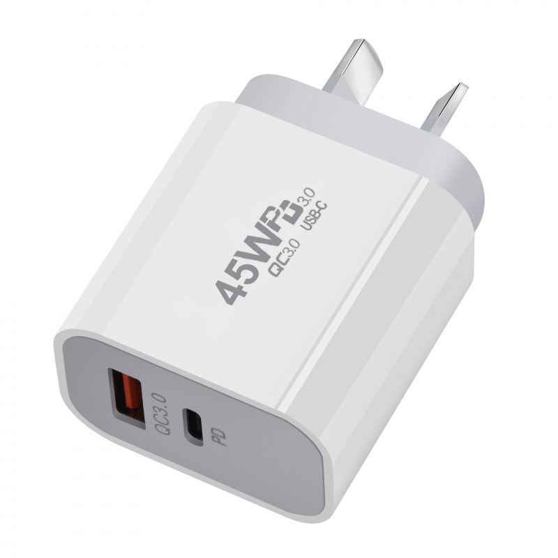 45W Australia Standard PD Charger 45W Dual PD Adapter for IP16X Phone 45W GaN Charger